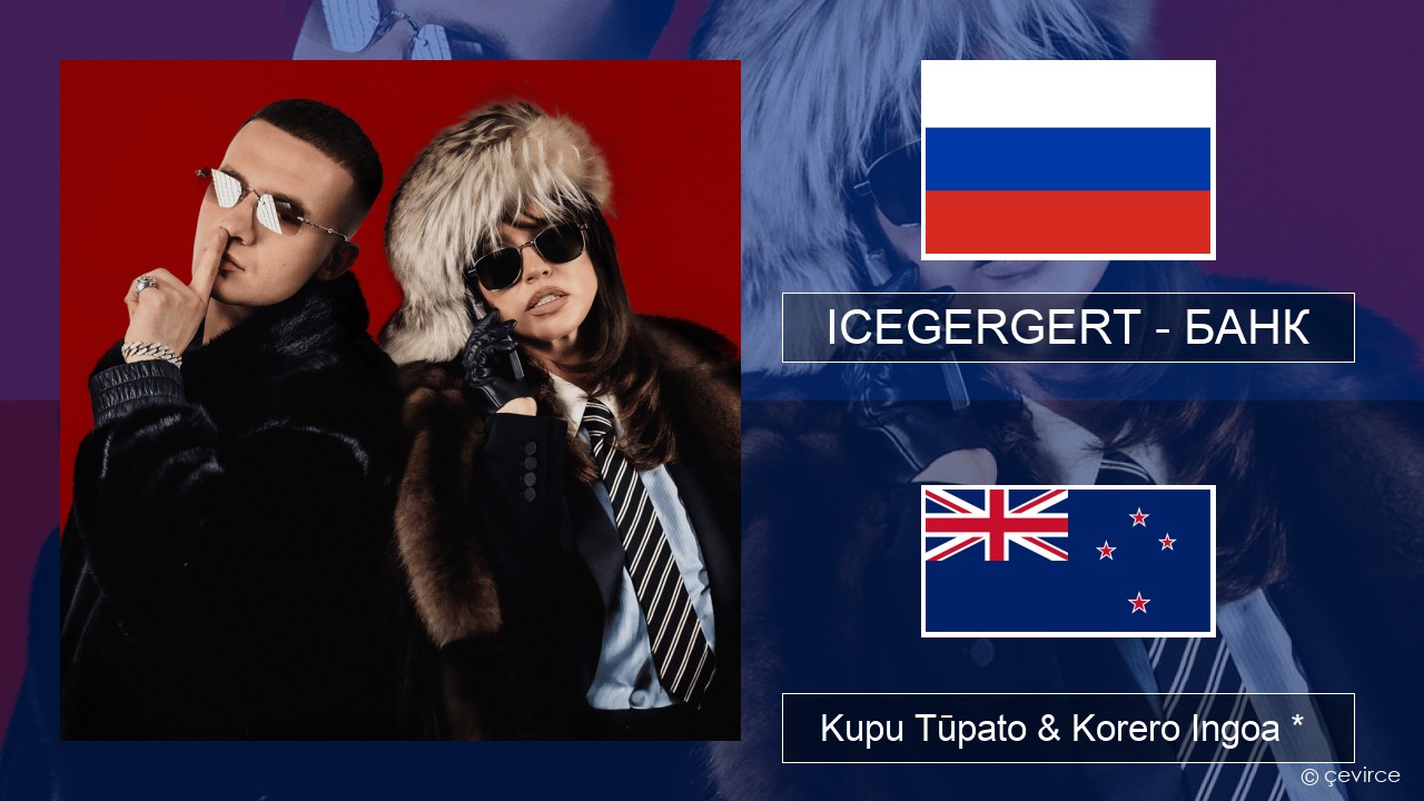 ICEGERGERT – БАНК (BANK) Kāwai Kupu Tūpato & Korero Ingoa *