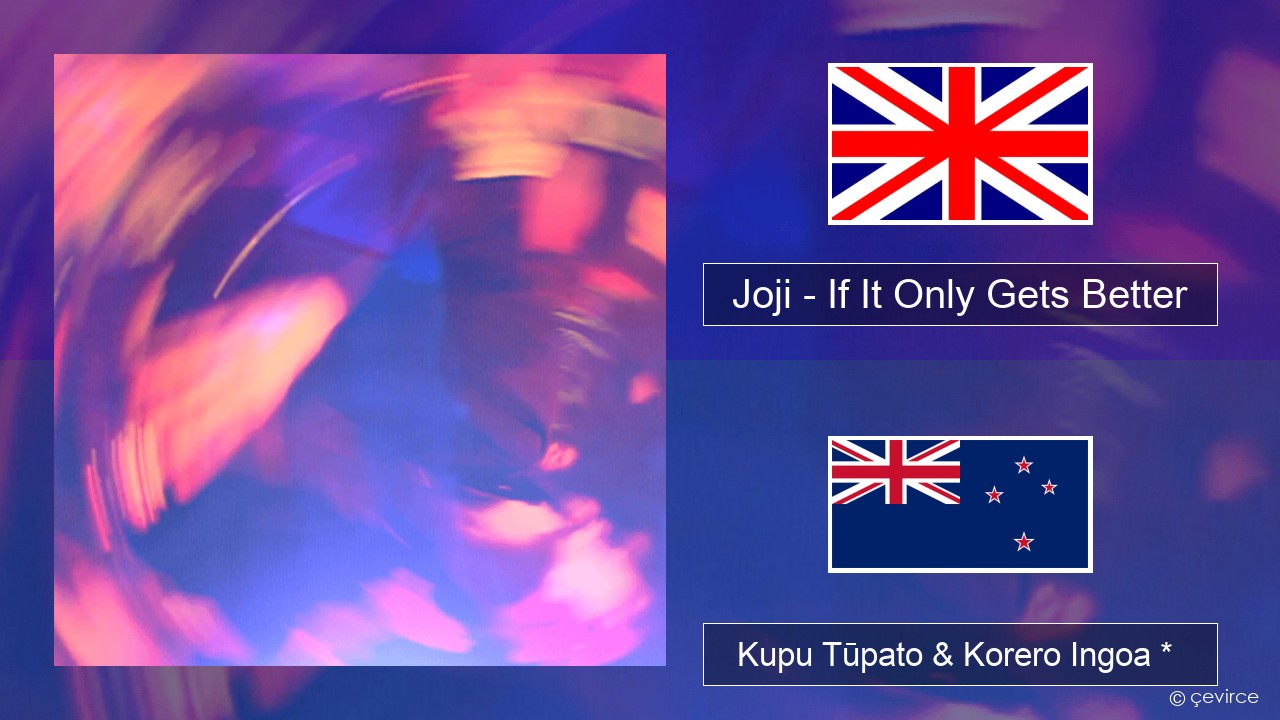 Joji – If It Only Gets Better Ingoa * Kupu Tūpato & Korero Ingoa *