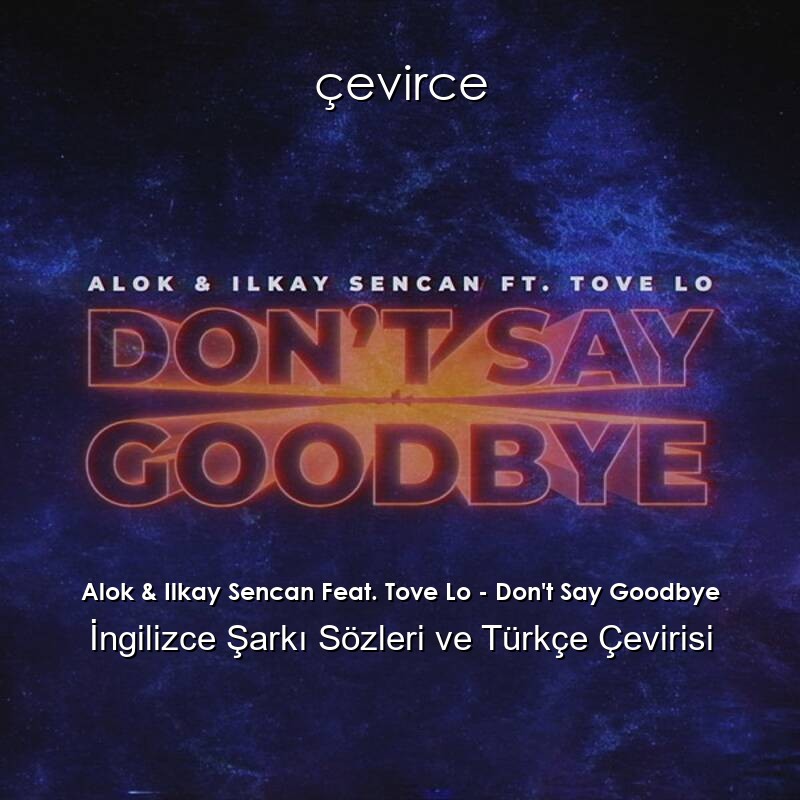 Alok & Ilkay Sencan Feat. Tove Lo – Don’t Say Goodbye İngilizce Şarkı Sözleri ve Türkçe Çevirisi