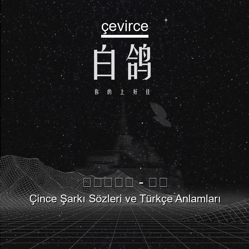 你的上好佳 – 白鸽 Çince Şarkı Sözleri Türkçe Anlamları