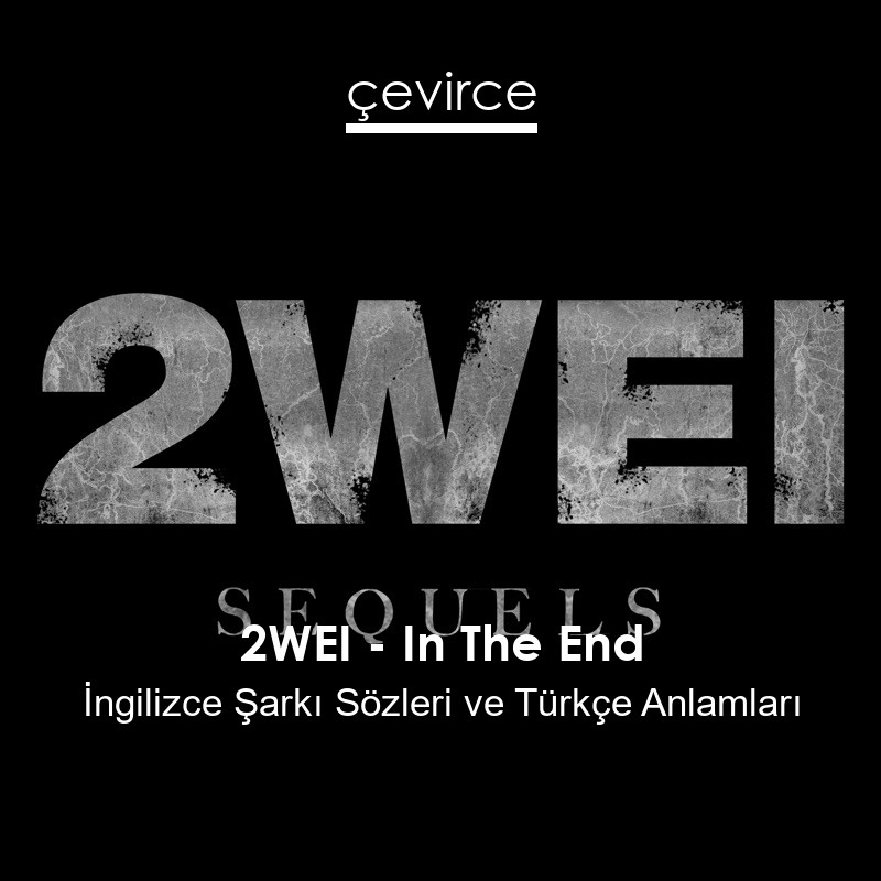 2WEI – In The End İngilizce Şarkı Sözleri Türkçe Anlamları