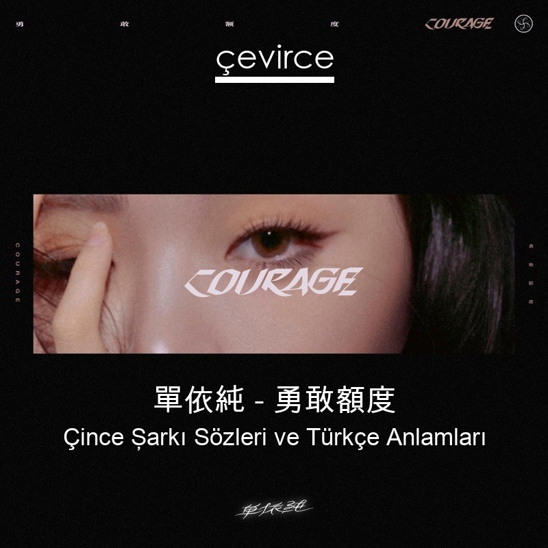單依純 – 勇敢額度 Çince Şarkı Sözleri Türkçe Anlamları