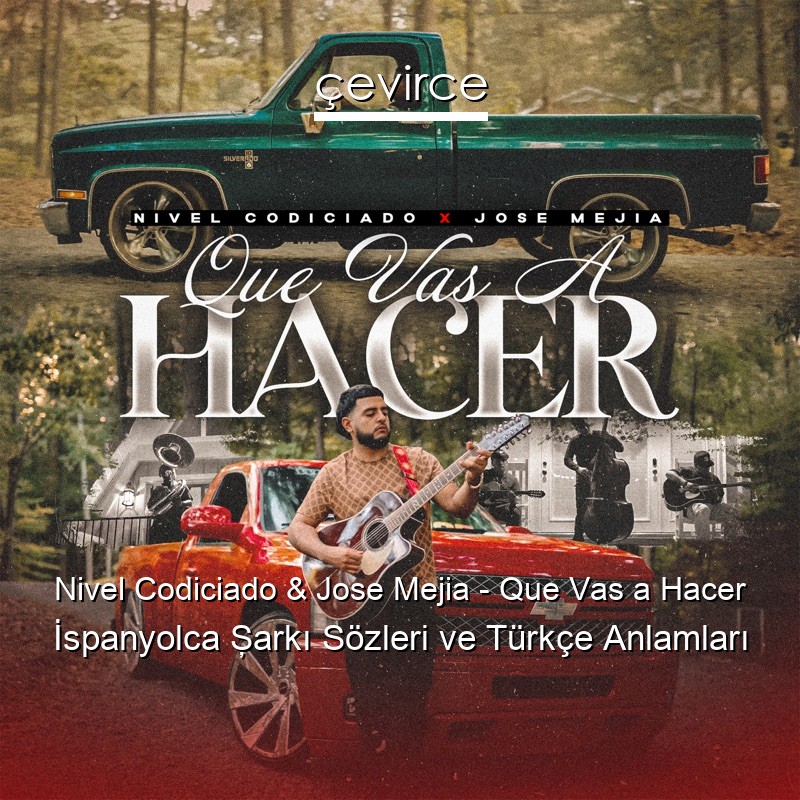 Nivel Codiciado & Jose Mejia – Que Vas a Hacer İspanyolca Şarkı Sözleri Türkçe Anlamları