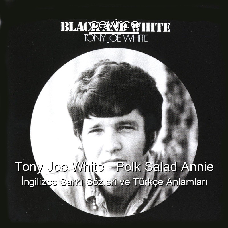 Tony Joe White – Polk Salad Annie İngilizce Şarkı Sözleri Türkçe Anlamları