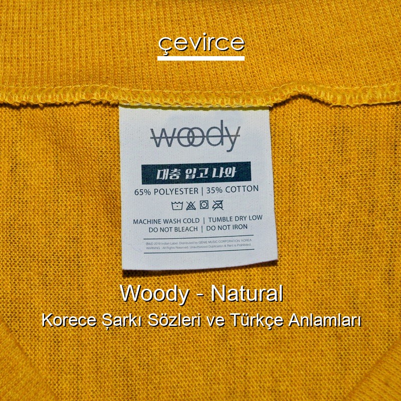 Woody – Natural Korece Şarkı Sözleri Türkçe Anlamları