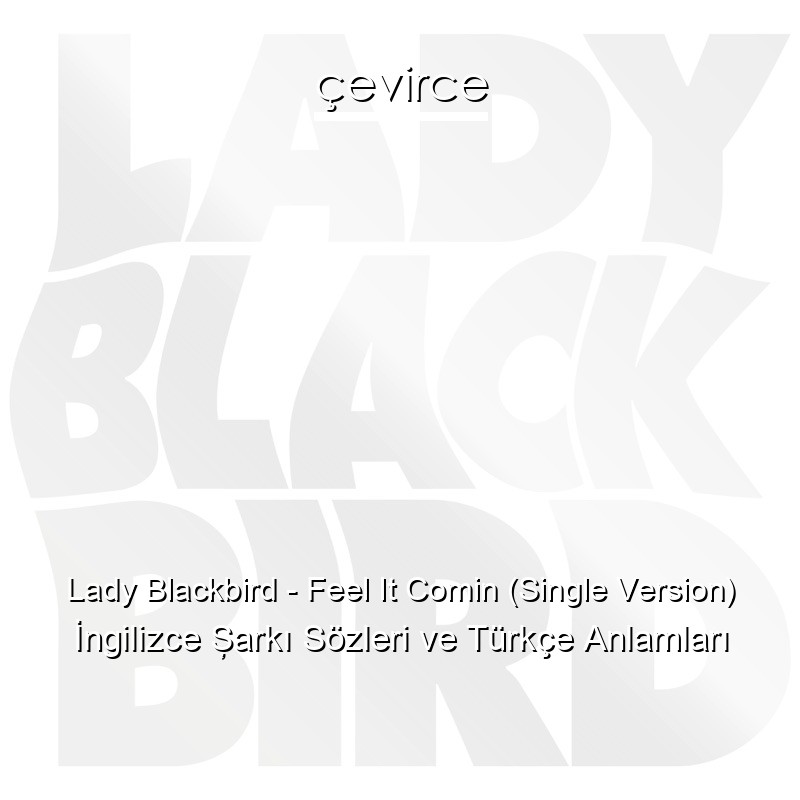 Lady Blackbird – Feel It Comin (Single Version) İngilizce Şarkı Sözleri Türkçe Anlamları