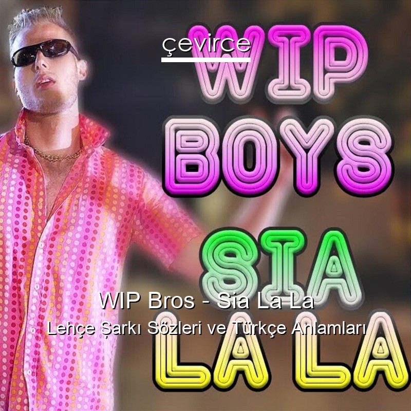 WIP Bros – Sia La La Lehçe Şarkı Sözleri Türkçe Anlamları